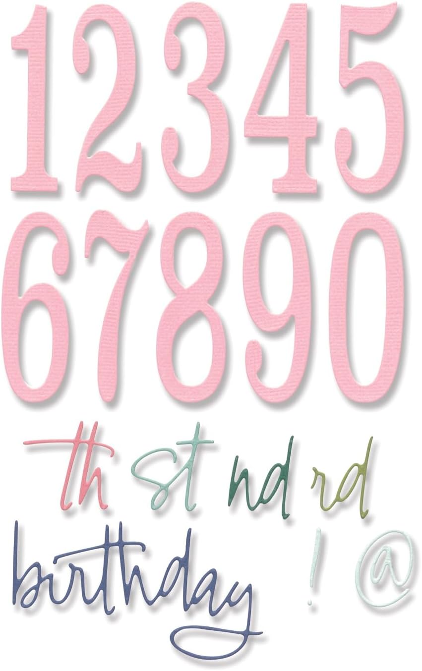 ファビュラス バースデーナンバー シンリッツ / Fabulous Birthday Numbers – Thinlits Die Set 15PK by Debi Potter