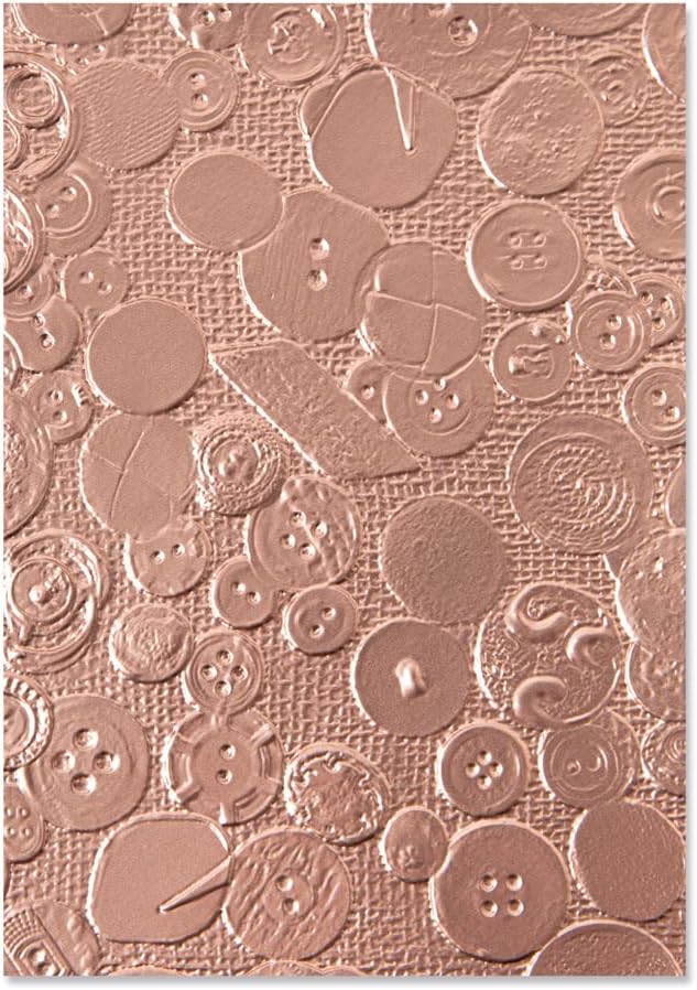 ヴィンテージボタン エンボスフォルダー / Vintage Buttons – 3-D Textured Impressions Embossing Folder by Eileen Hull