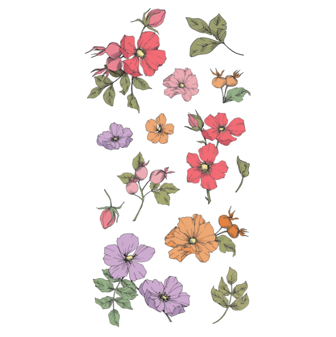 ワイルドフラワー ボタニカル クリアスタンプ / Wildflower Botanicals – Clear Stamps Set 13pk