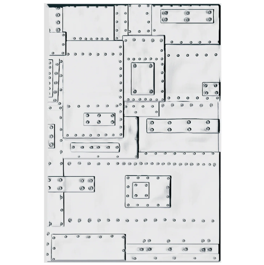 ファウンドリー A5サイズ エンボスフォルダー / Foundry Large A5 – 3-D Texture Fades Embossing Folder by Tim Holtz