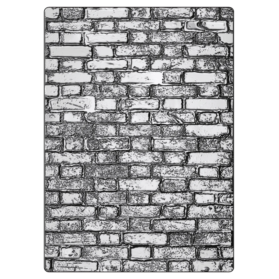 ブリックワーク A5 エンボスフォルダー / Brickwork Large/A5 – 3-D Texture Fades Embossing Folder by Tim Holtz