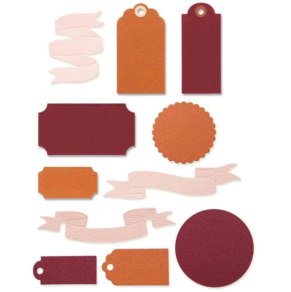 ヴィンテージタグ & バナー / Vintage Tags & Banners – Thinlits Die Set 12PK by Kath Breen